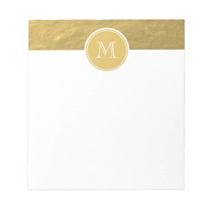 Glamour Gold Foil Backrorgram Notizblock