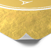 Glamour Gold Foil Backrorgram Poster (Ecke)