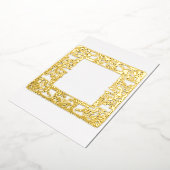 Glamour Gold Foil Barock Rahmen Blank Folieneinladung (Gedreht)