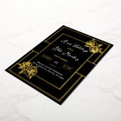 Glamour Gold Foil Wedding Card Folieneinladung (Gedreht)