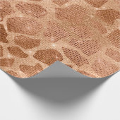 Glamour Gold Funkelnd Glitzer Sequins Giraffe Geschenkpapier (Ecke)