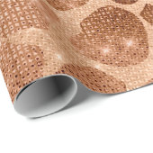 Glamour Gold Funkelnd Glitzer Sequins Giraffe Geschenkpapier (Rolleneckpunkt)