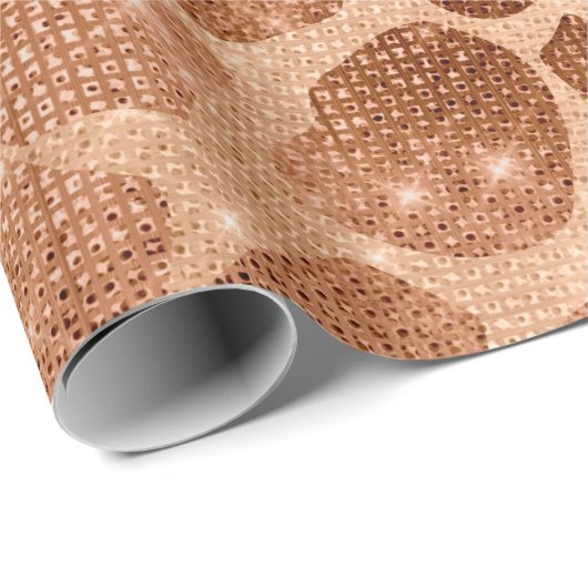 Glamour Gold Funkelnd Glitzer Sequins Giraffe Geschenkpapier (Rolleneckpunkt)