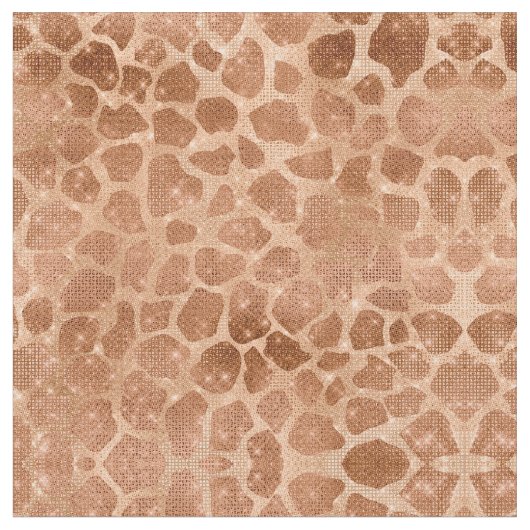 Glamour Gold Funkelnd Glitzer Sequins Giraffe Stoff (Nahaufnahme)