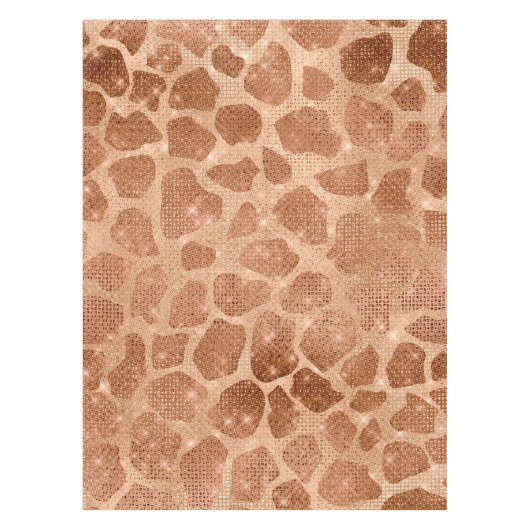 Glamour Gold Funkelnd Glitzer Sequins Giraffe Tischdecke (Vorderseite)
