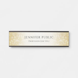 Glamour Gold Glitzer Elegante Moderne Vorlage Türschild
