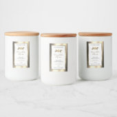 Glamour Gold Glitzer Floral White Product Labels Lebensmitteletikett (Flaschen)