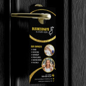 Glamour Gold Glitzer Haar Stylist Beauty Salon Türanhänger