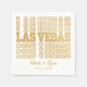 Glamour Gold Glitzer Las Vegas Wedding Napkins Serviette (Vorderseite)