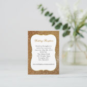 Glamour Gold Glitzer Look Wedding Card Begleitkarte (Stehend Vorderseite)