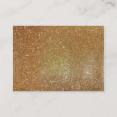 Glamour Gold Glitzer Look Wedding Card Begleitkarte (Rückseite)