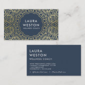 Glamour Gold Glitzer Look Wellness Business Card Visitenkarte (Vorne/Hinten)