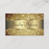 Glamour Gold Glitzer Luminous Stars Initials Visitenkarte (Vorderseite)