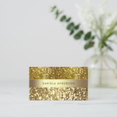 Glamour Gold Glitzer Luxus Business Card Visitenkarte (Stehend Vorderseite)
