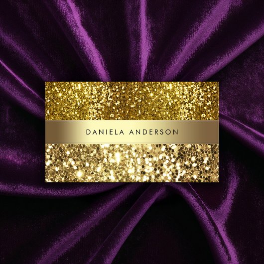 Glamour Gold Glitzer Luxus Business Card Visitenkarte