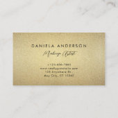 Glamour Gold Glitzer & Luxus Visitenkarte (Rückseite)