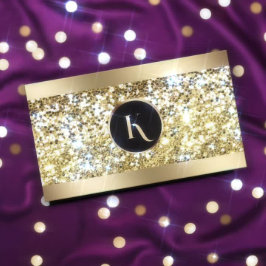 Glamour Gold Glitzer Makeup Artist Business Card Visitenkarte