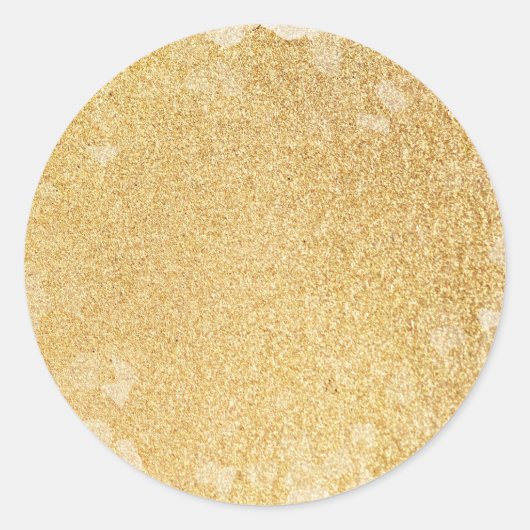 Glamour Gold Glitzer Moderne, elegante Blank-Vorla Runder Aufkleber (Vorderseite)