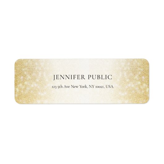 Glamour Gold Glitzer Moderne Elegante Vorlage (Vorne)