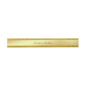 Glamour Gold Glitzer Modernes, kalligraphisches Sk Einladungsbanderole (Flach)