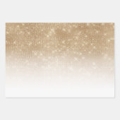 Glamour Gold Glitzer Sequin Ombre Gradient Geschenkpapier Set (Vorderseite 3)