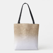 Glamour Gold Glitzer Sequin Ombre Monogram Tasche (Rückseite)