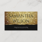Glamour Gold Glitzer Sparkle Stars Visitenkarte (Vorderseite)