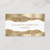 Glamour Gold Glitzer Visitenkarte (Vorderseite)