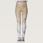 Glamour Gold Glitzer White Marble Ombre Leggings<br><div class="desc">Dieses elegante und glamouröse Design ist perfekt für die trendige und stilvolle Frau. Es zeigt ein Imitat mit funkelnd Glitzer-Sequin Gold und Weiß mit schwarzem Marmorstein-Muster ombre Farbverlauf. Es ist modern, mädchenhaft, hübsch und cool. ***WICHTIGE HINWEIS FÜR DESIGN: Für individuelle Designanfragen, wie z.B. passende Produktanfragen, Farbänderungen, Platzierungsänderungen oder andere Änderungswünsche,...</div>