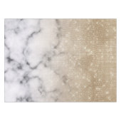 Glamour Gold Glitzer White Marble Ombre Tischdecke (Vorderseite (Horizontal))