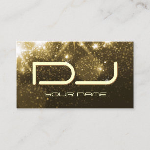 Glamour Gold Glitzern - Party DJ Visitenkarte