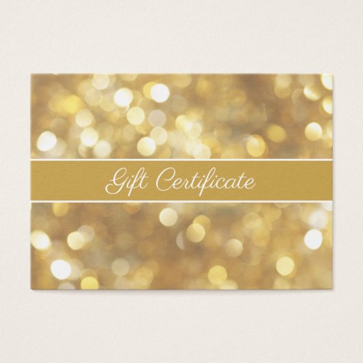 Glamour Gold Glitzern | Salon Gift Certificate (Vorderseite)