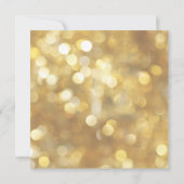 Glamour Gold Glitzern - Silvester Party Einladung (Rückseite)