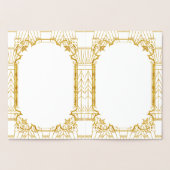 Glamour Gold Great Gatsby Art Deco Hochzeit Folienkarte (Innenseite)