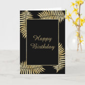 Glamour Gold Leaf Bracken Karte (Gelbe Blume)