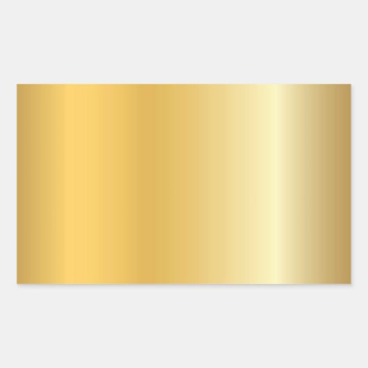 Glamour Gold Look Blank Moderne elegante Vorlage Rechteckiger Aufkleber (Vorderseite)