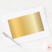 Glamour Gold Look Blank Moderne elegante Vorlage Rechteckiger Aufkleber (Umschlag)