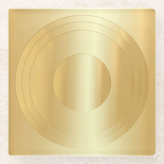 Glamour Gold Look Blank Template Custom Elegant Glasuntersetzer (Vorderseite)