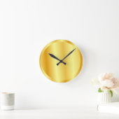 Glamour Gold Look Elegant Trendy Template Runde Wanduhr (Zuhause)