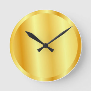 Glamour Gold Look Elegant Trendy Template Runde Wanduhr