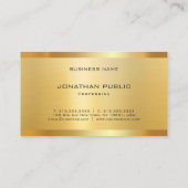 Glamour Gold Look Elegante moderne Luxus-Vorlage Visitenkarte (Rückseite)