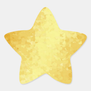 Glamour Gold Look Herzen Leere Vorlage Stern-Aufkleber