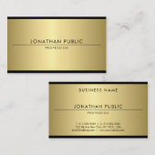 Glamour Gold Look Moderne Elegante Einfache Vorlag Visitenkarte (Vorne/Hinten)