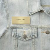 Glamour Gold Look Moderne elegante Vorlage Trendy Namensschild (Beispiel)