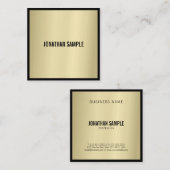 Glamour Gold Look Moderne Luxus Mode Quadratische Visitenkarte (Vorne/Hinten)