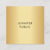 Glamour Gold Look Moderne Minimalistische Vorlage Quadratische Visitenkarte (Vorderseite)