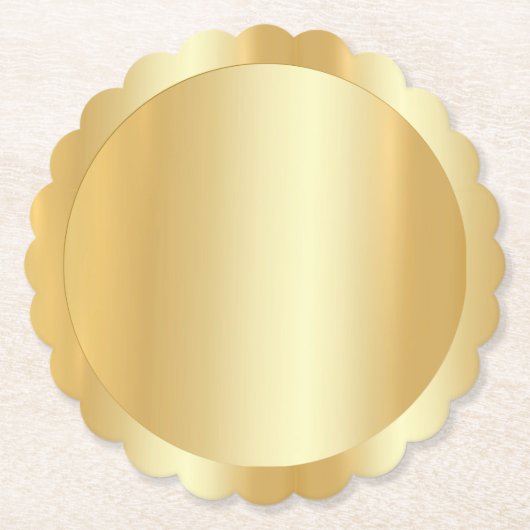 Glamour Gold Look Trendy Moderne Elegante Leere Untersetzer (Vorderseite)