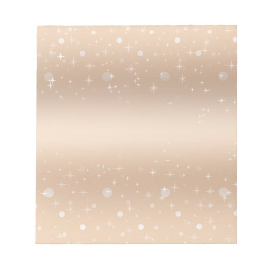 Glamour Gold metallische Glanz, Verlauf, Sterne ne Notizblock (Vorderseite)