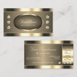 Glamour Gold mit leuchtend glänzenden Diamanten Visitenkarte