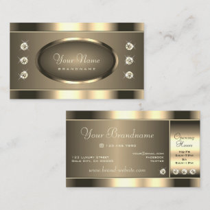 Glamour Gold mit leuchtend glänzenden Diamanten Visitenkarte